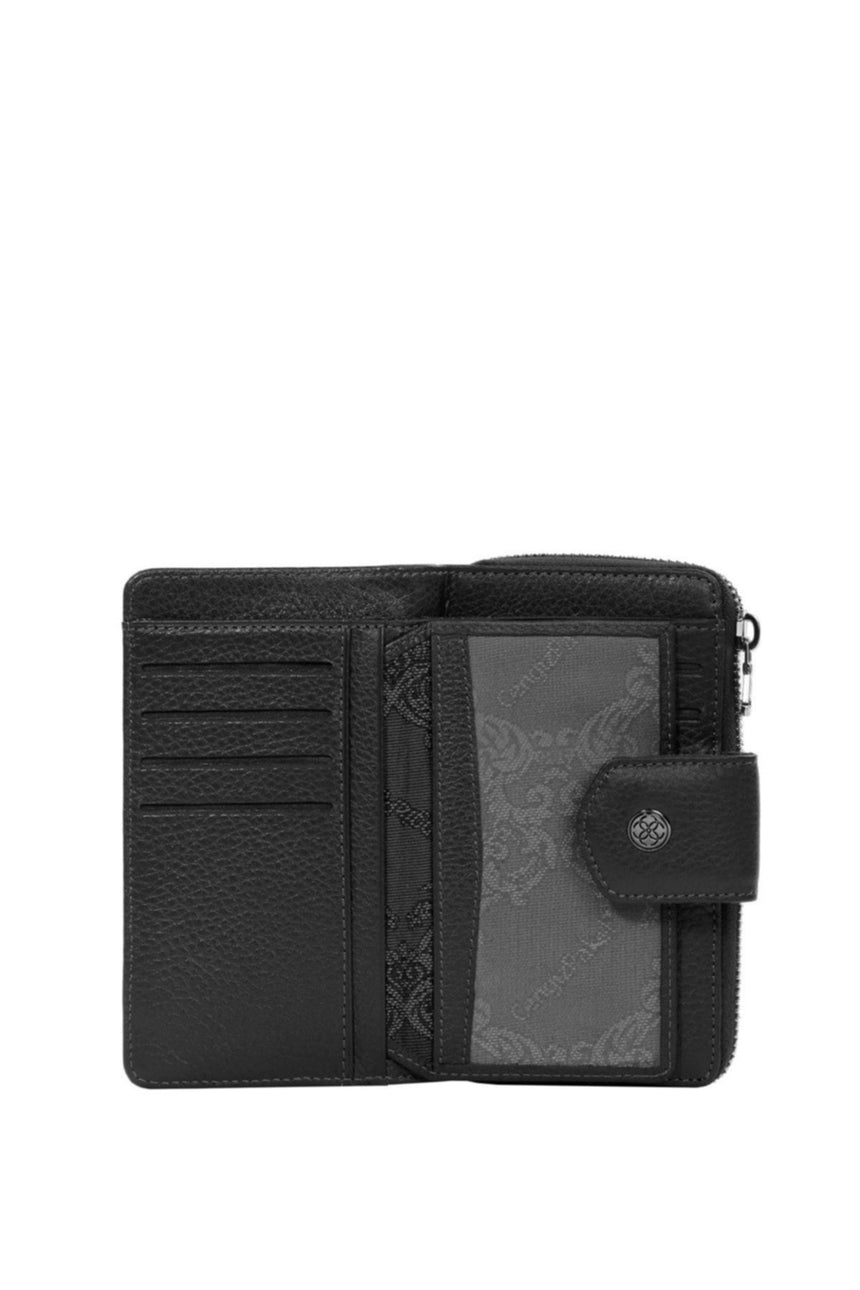 Cengiz Pakel Çok Gözlü Kadın Cüzdanı Siyah
