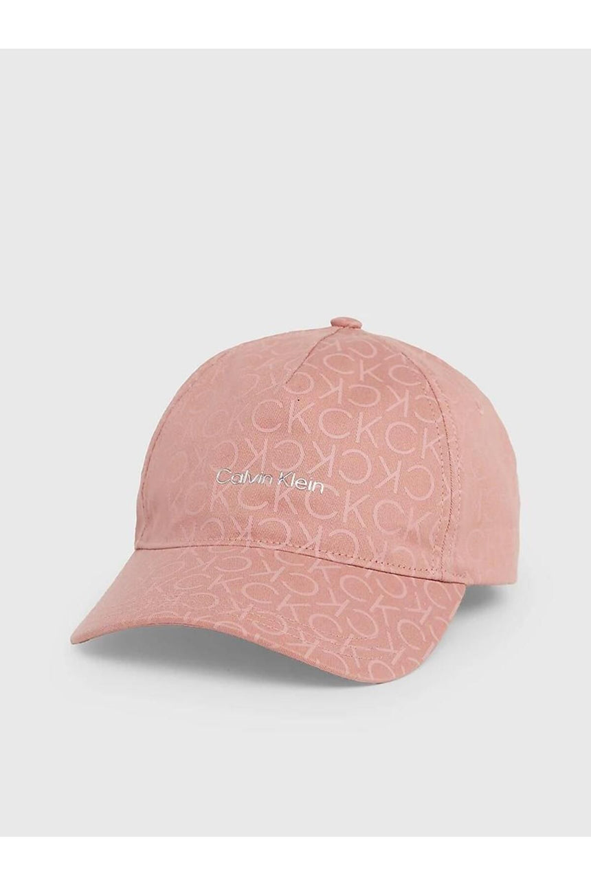 Calvin Klein Monogram Baskılı Şapka Ash Rose Mono