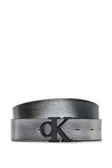 Calvin Klein Round Mono Belt Kemer Black/Silver