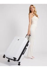 Guess Lustre2 8-Wheel 28 Büyük Boy Valiz White