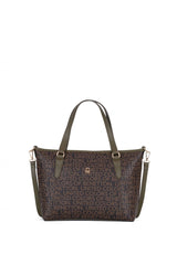 Benetton Monogram Kadın Kol Çantası Kahve- Haki