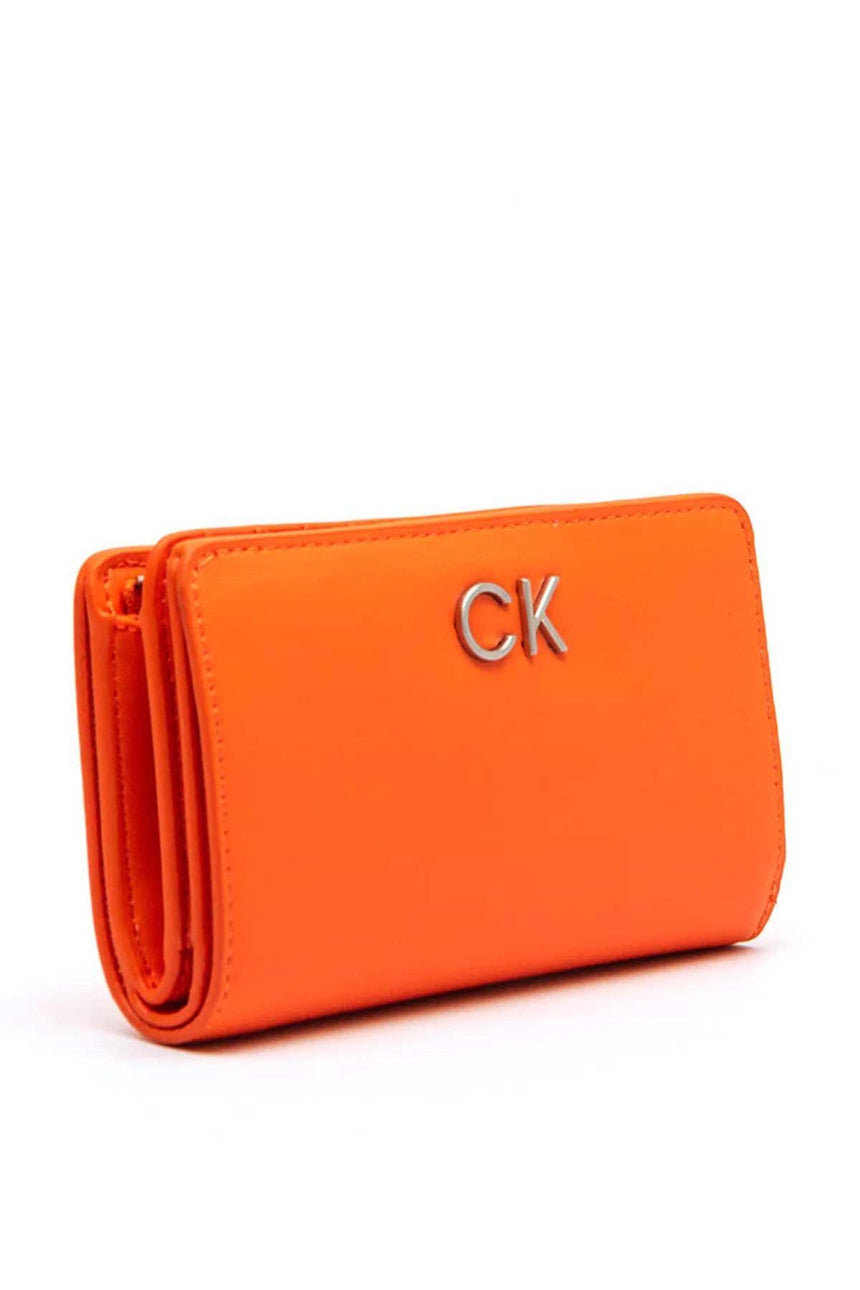 Calvin Klein Re-Lock Bifold French Wallet Cüzdan Orange