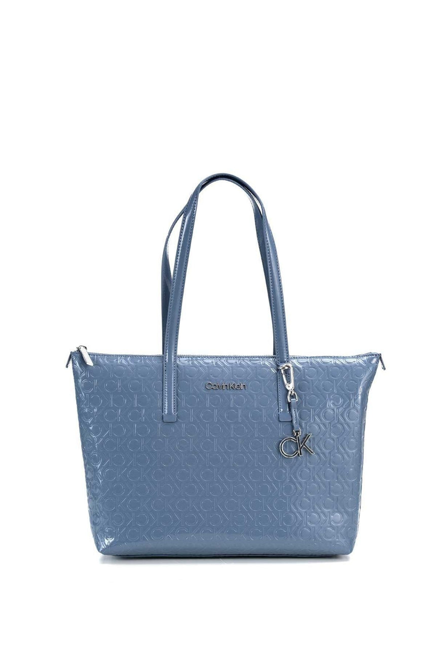 Calvin Klein Kadın Must Shopper Em Monogram Omuz Çantası Grey