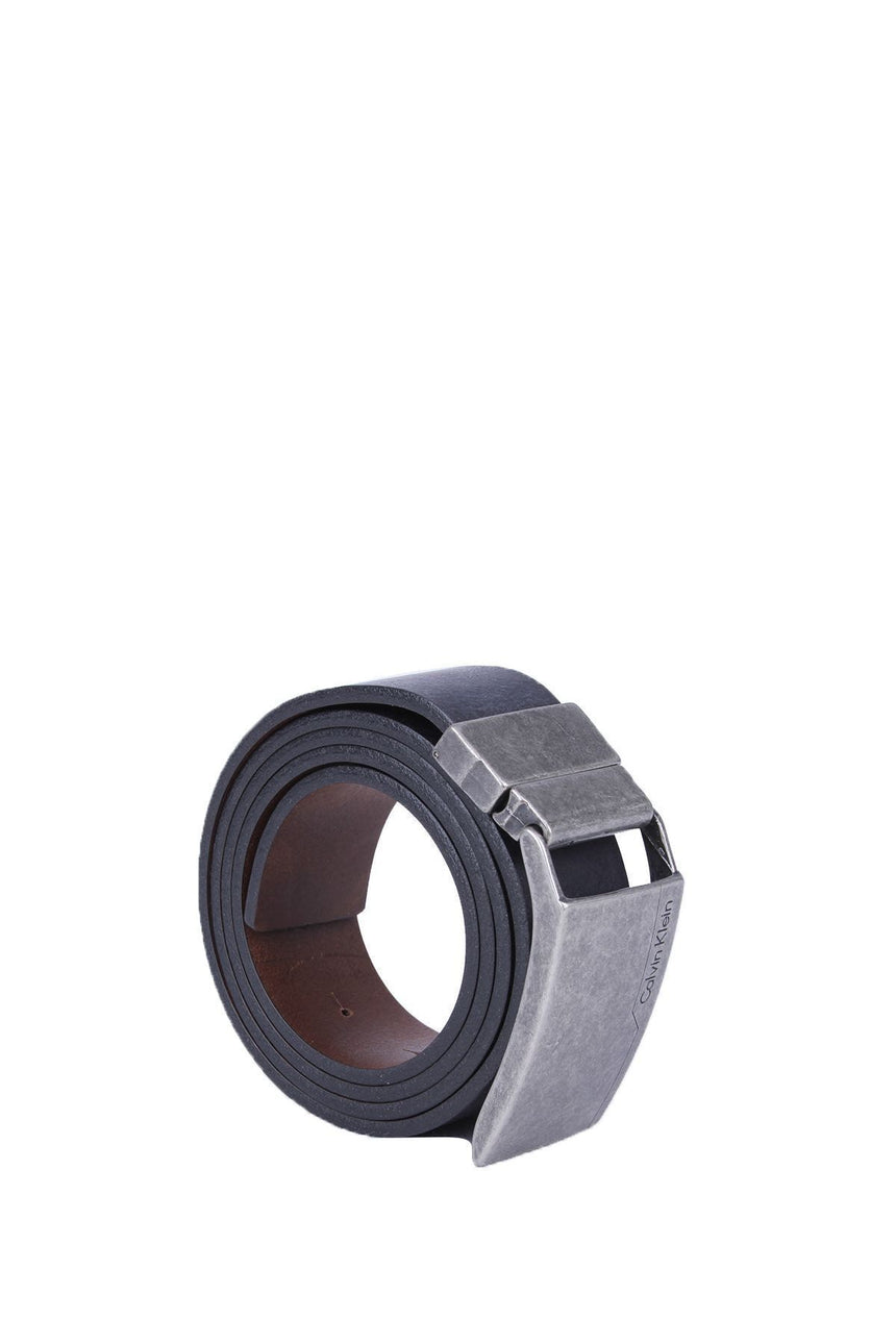 Calvin Klein Reversible Adjustable Plaque 100 cm Erkek Kemer Black / Black