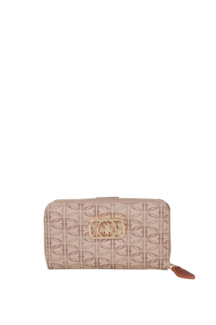 U.s Polo Assn. 14 Kart Yuvalı Kadın El Portföyü Koyu Bej