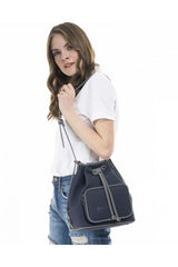 Benetton Nano Sport Büzgülü Kadın Omuz Çantası Lacivert - Gri