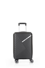 ÇÇS Diagonal Çizgili 55 cm Kabin Boy Valiz Antrasit