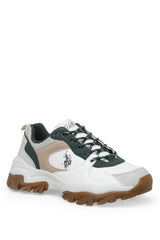 Us Polo 2F Tracky 2Pr Kadın Sneakers Beyaz - Yeşil