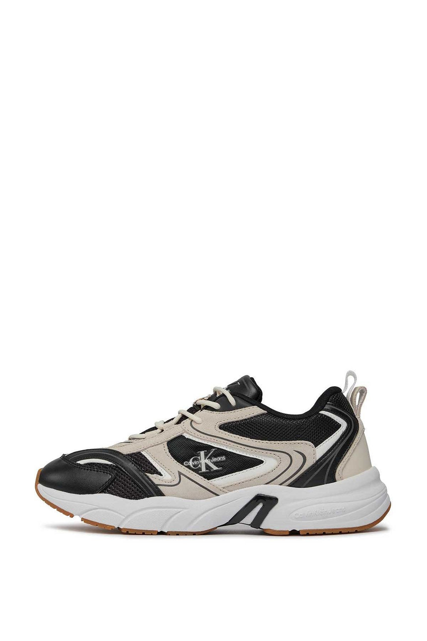 Calvin Klein Retro Tennis Logo Detaylı Sneakers Black/Eggshell/Bright White
