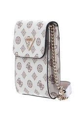 Guess Noelle Flap Mini Çapraz Askılı Kadın Çantası Cream Logo