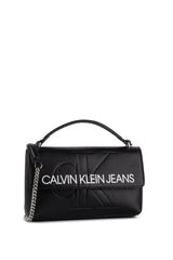 Calvin Klein Sculpted Monogram E/W Flap Çapraz Askılı Kadın Çantası Black