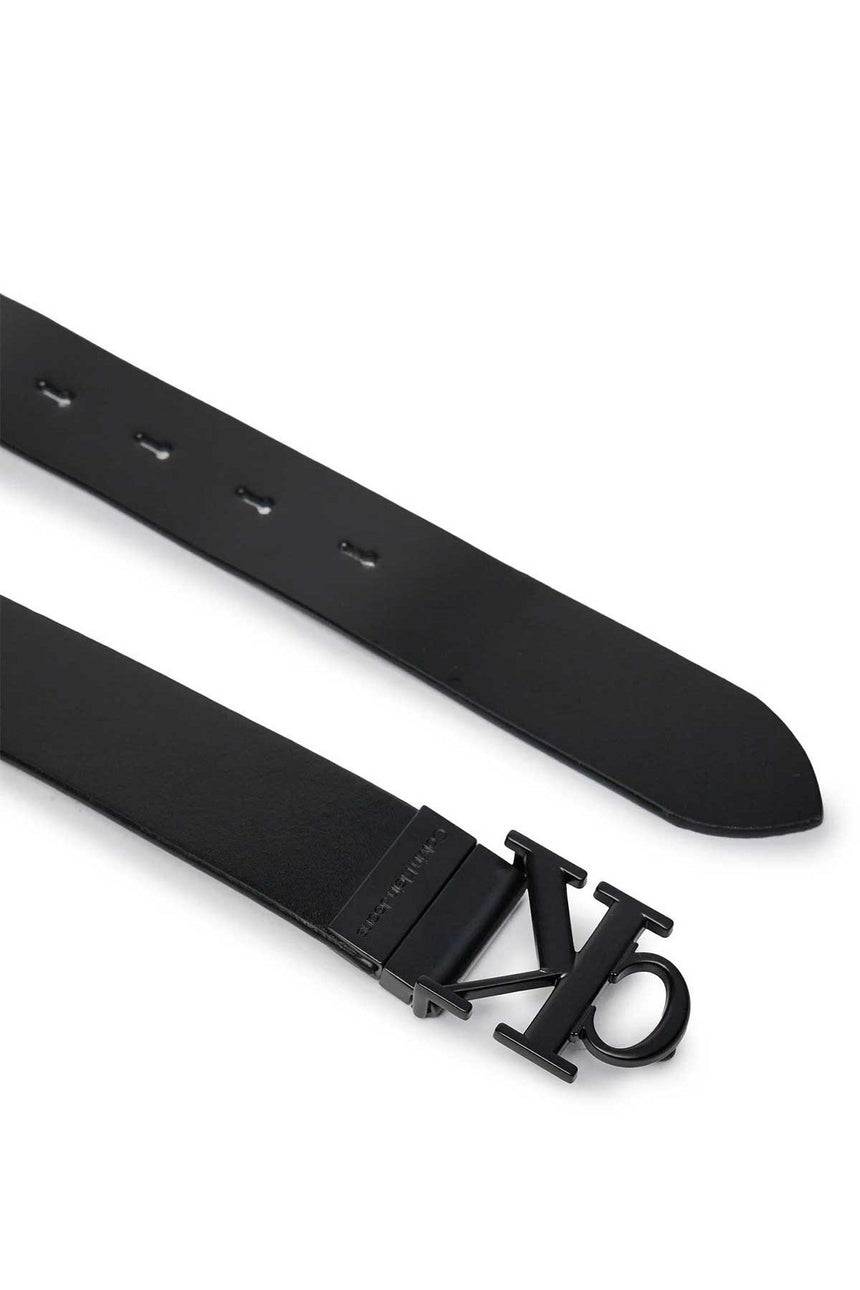 Calvin Klein Round Mono Belt Kemer Black/Silver