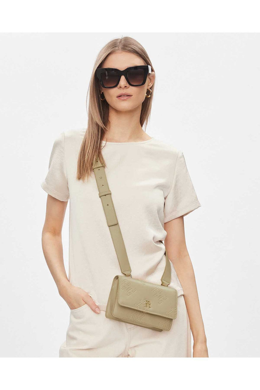 Tommy Hilfiger Refined Crossover Mono Çapraz Askılı Çanta Beige