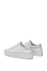 Calvin Klein Deri Platform Lace Up Sneakers White/Pearl Grey