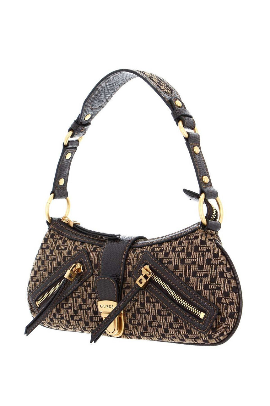 Guess Belle Vintage El Çantası Brown Logo