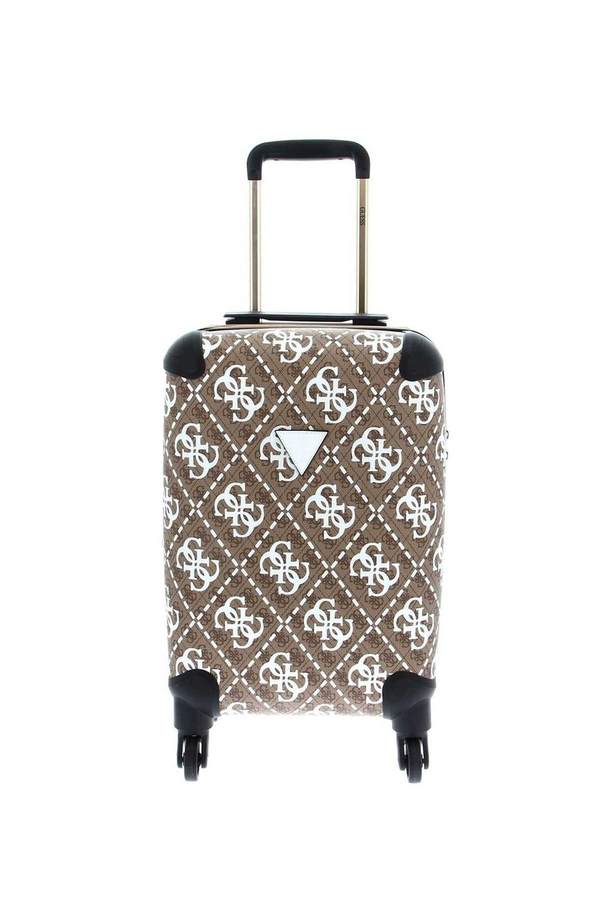 Guess Wilder 18 In 4-Wheel Kabin boy Valiz White Multi