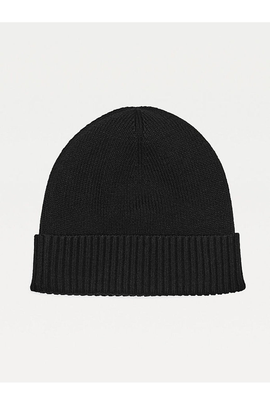 Tommy Hilfiger Pima Cotton Beanie Erkek Bere Black