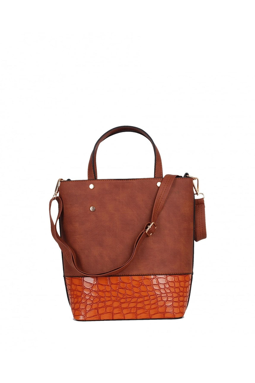 Kroko Detay Günlük Kadın El Çantası Lacivert