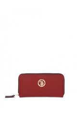 Us Polo Assn Metal Logolu Kadın Cüzdanı Bordo