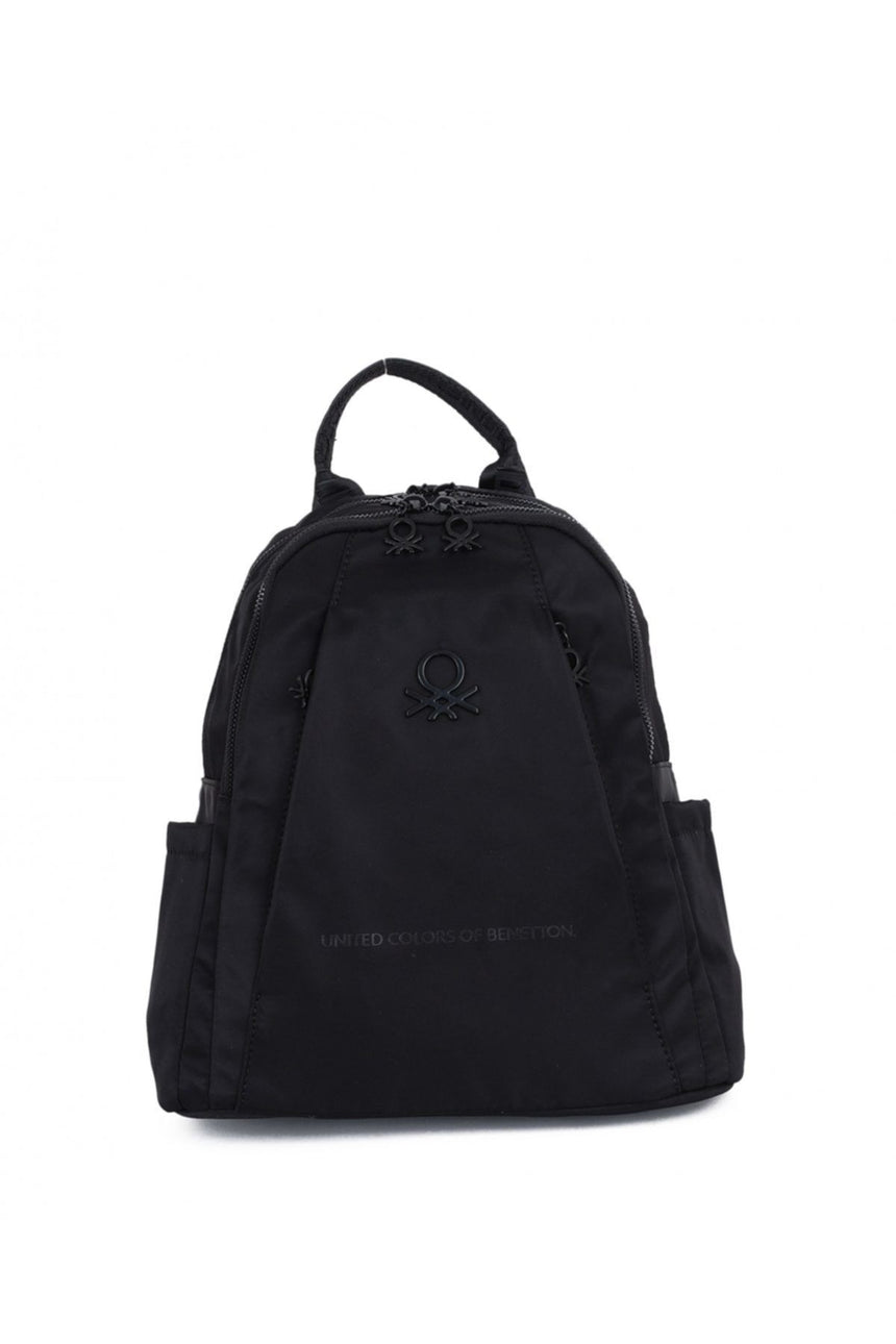Benetton Çok Bölmeli Kadın Sırt Çantası Siyah