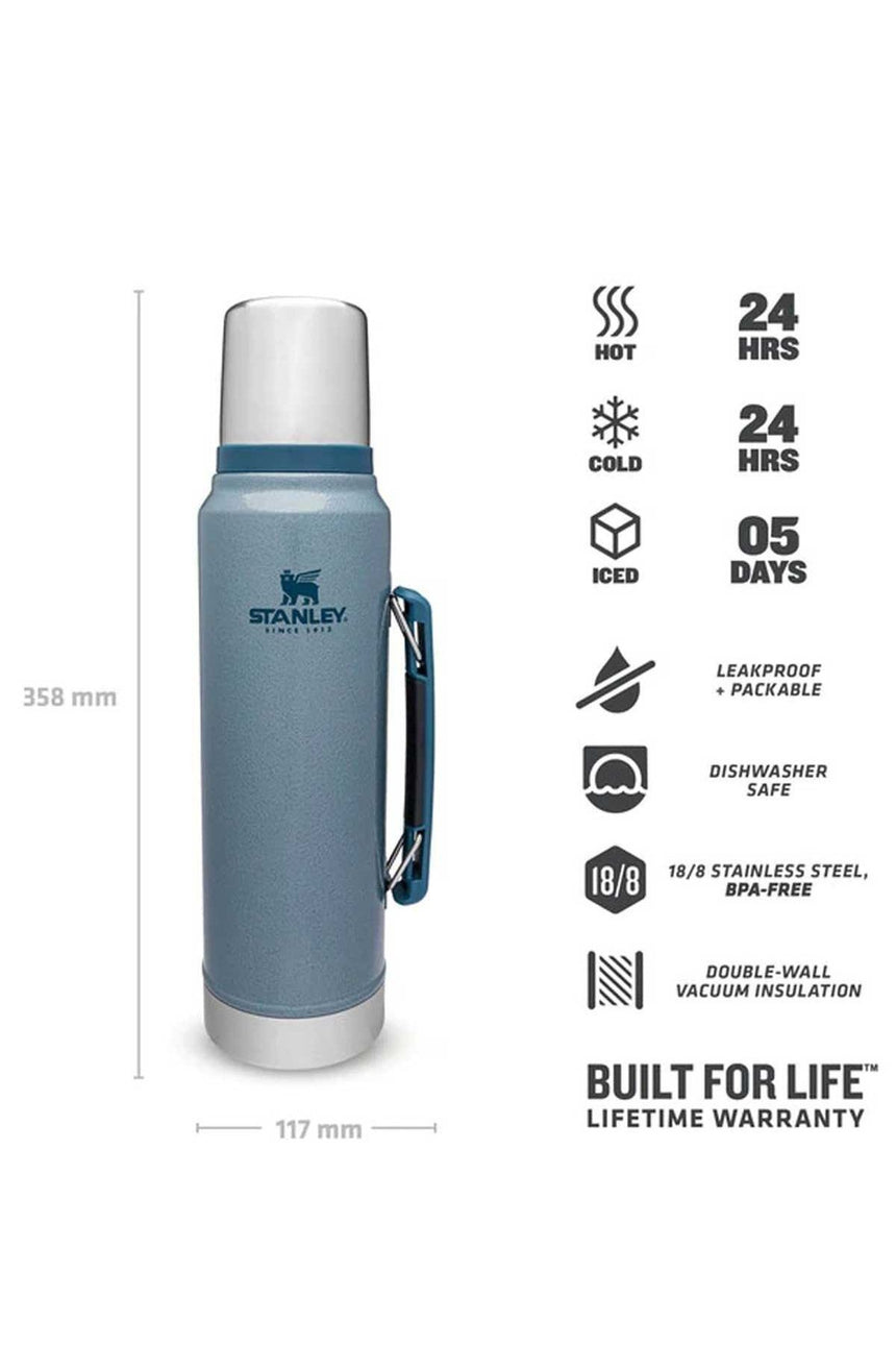 Stanley Efsane Klasik Seri-1 Litre Vakumlu Çelik Termos Hammertone Ice