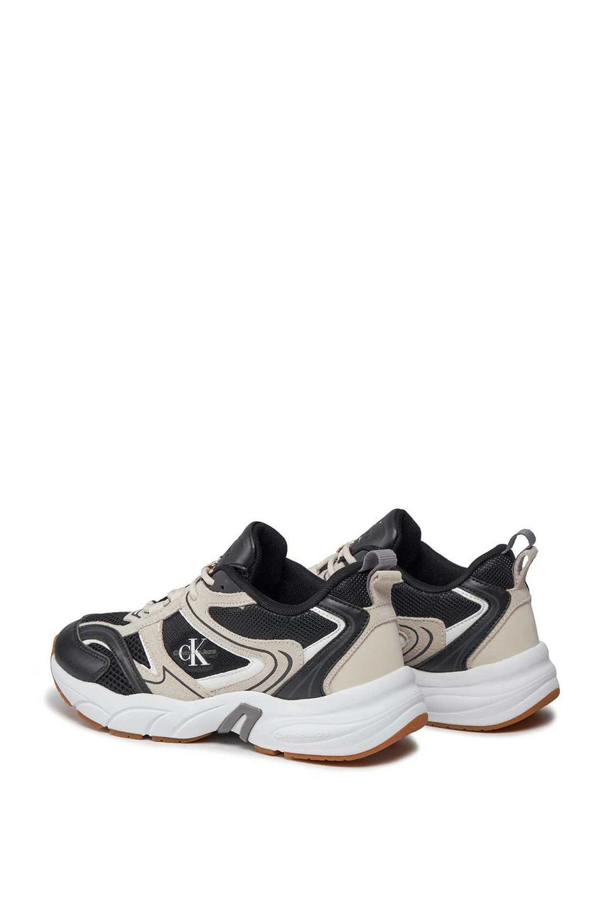 Calvin Klein Retro Tennis Runner Sneakers Black/Eggshell/Bright White