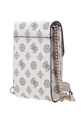 Guess Noelle Flap Mini Çapraz Askılı Kadın Çantası Cream Logo