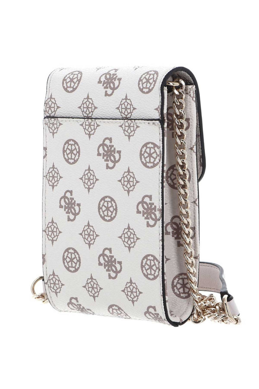 Guess Noelle Flap Mini Çapraz Askılı Kadın Çantası Cream Logo