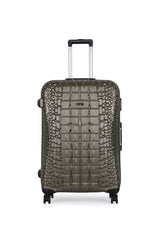 ÇÇS Kroko Kabartma Doku Büyük Boy Valiz Yeşil