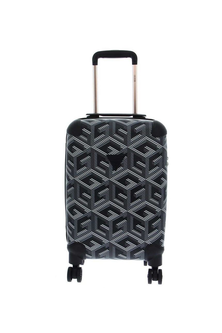 Guess Wilder 18 In 8-Wheel Kabin Boy Valiz Black Logo