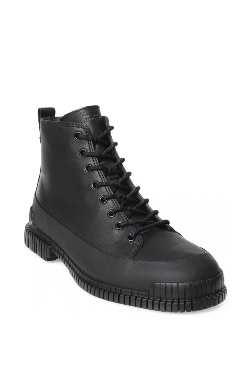 Camper Pix Hakiki Deri Fermuarlı Siyah Erkek Bot Siyah