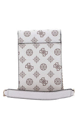 Guess Noelle Flap Mini Çapraz Askılı Kadın Çantası Cream Logo