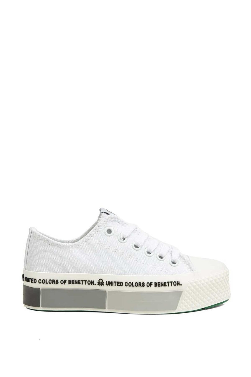 Benetton Kadın Spor Ayakkabı Beyaz - Siyah