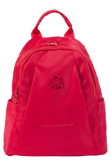 Benetton Çok Bölmeli Kadın Sırt Çantası Kırmızı