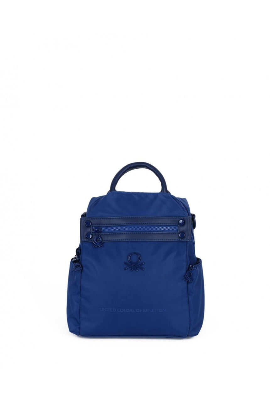 Benetton Logo Detaylı Kadın Sırt Ve Kol Çantası Lacivert