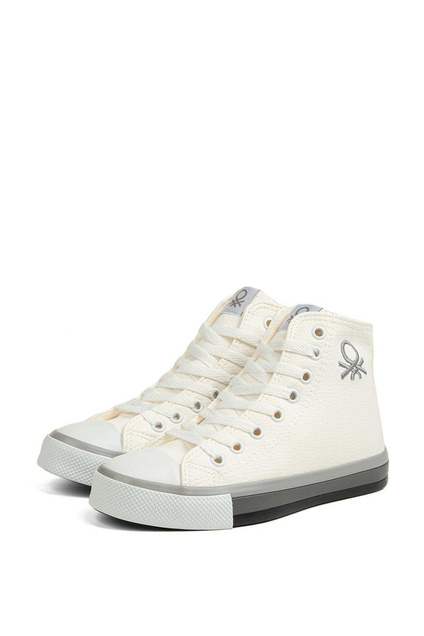 Benetton Kadın Sneaker Beyaz - Gri