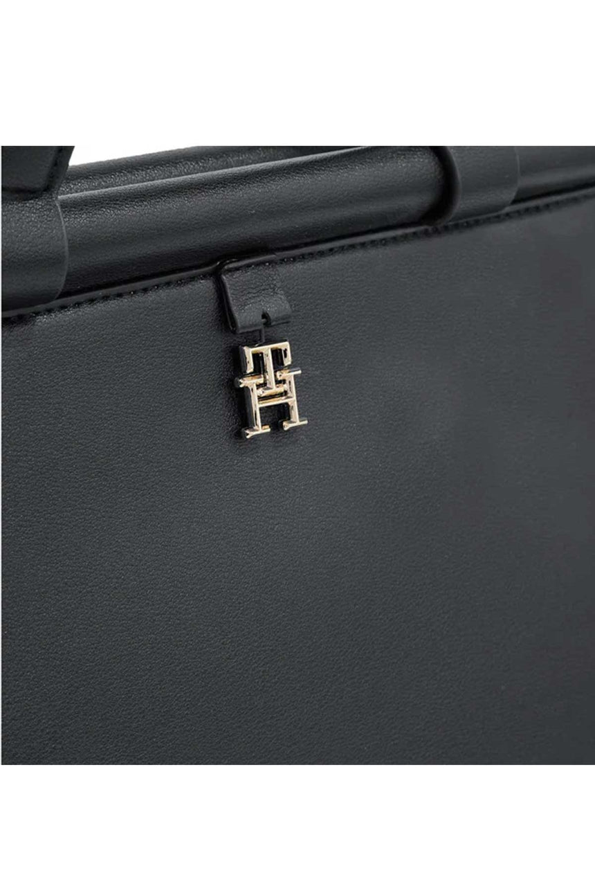 Tommy Hilfiger Handbags Small Tote El Ve Omuz Çantası Black