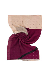Calvin Klein Seasonal Logo Print Kadın Şal Bordeaux - Black & Pastel Pink