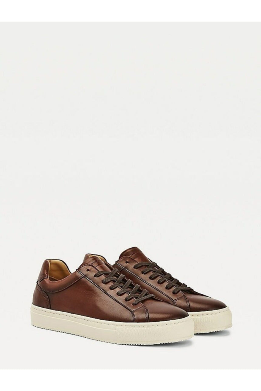 Tommy Hilfiger Premium Leather Cups Erkek Sneakers Natural - Cognac