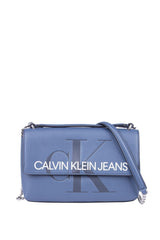 Calvin Klein Sculpted Monogram E/W Flap Çapraz Askılı Kadın Çantası Wasted Blue