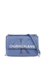 Calvin Klein Sculpted Monogram E/W Flap Çapraz Askılı Kadın Çantası Wasted Blue