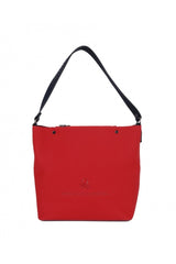 Benetton Kabartma Logolu Kadın Kol Çantası Kırmızı - Lacivert