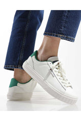 Tommy Hilfiger Cupsole Low Top Sneakers Ivory/Cape Green
