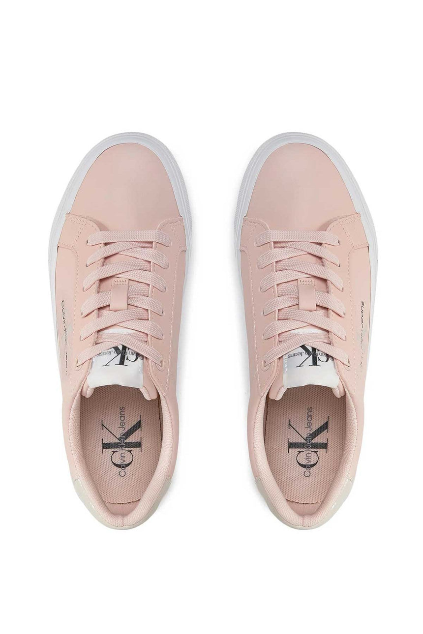 Calvin Klein Bold Flatform Low Lace Up Sneakers Peach Blush/Eggshell