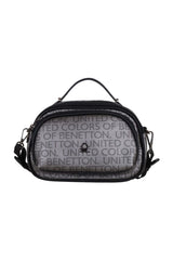 Benetton Minimal Mono Çapraz Askılı Kadın Çantası Platin - Siyah