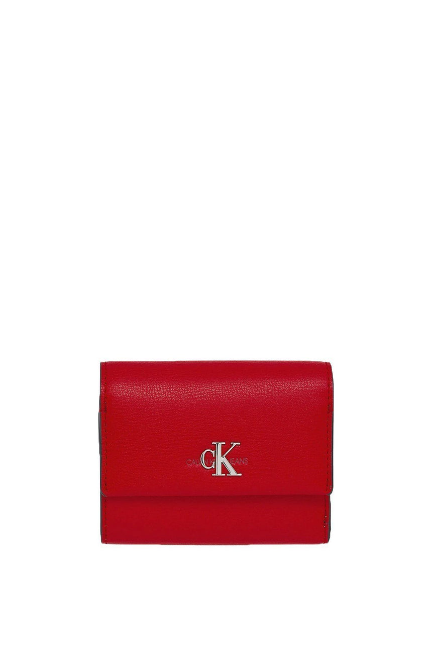Calvin Klein Mono Hardware Med Trifold Kadın Cüzdanı RACING RED