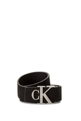 Calvin Klein J Monogram Leather 100 cm Kadın Kemer Black