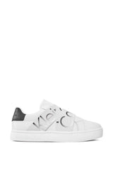 Calvin Klein Classic Cupsole Logo Baskılı Snekaers Bright White/Creamy White/Black