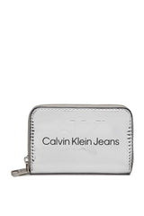 Calvin Klein Sculpted Med Zip Around Cüzdan Silver