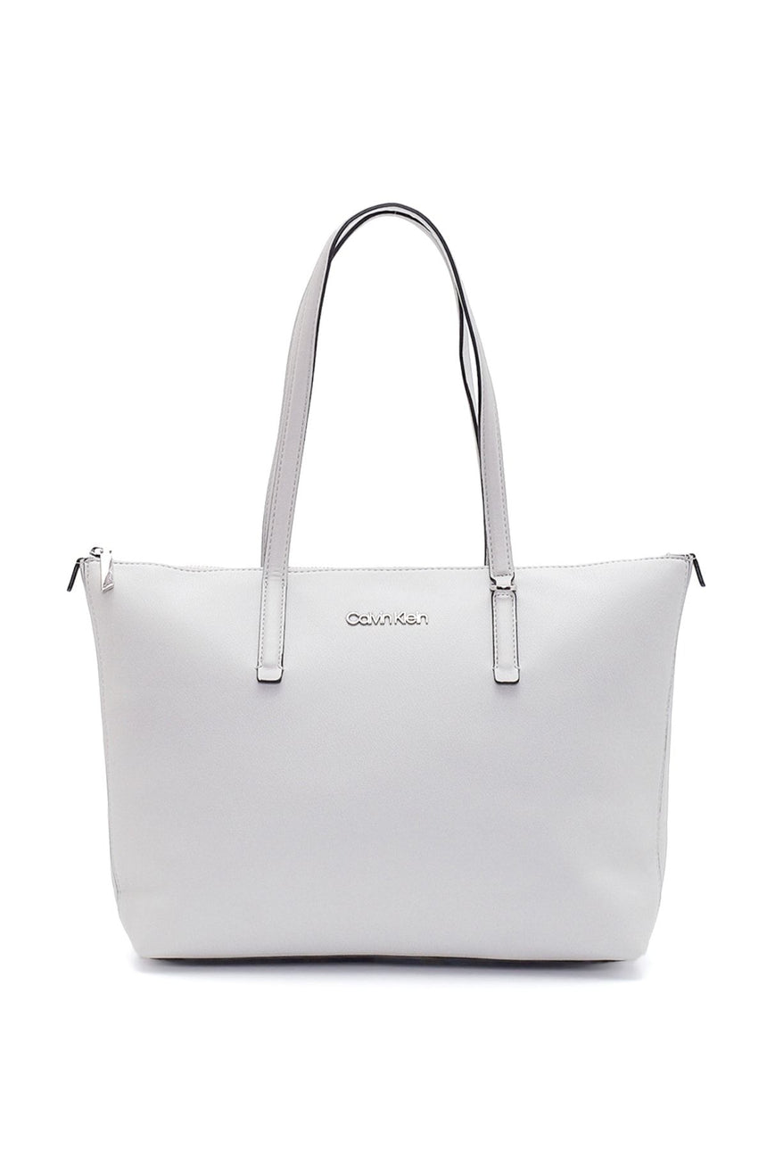 Calvin Klein Kadın Shopper Md Tote Omuz Çantası Cement